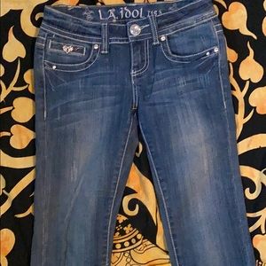 L.A. Idol Capri Pant in Indigo Faded sz 0